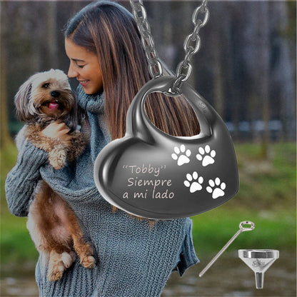 Soku Dije Personalizado Collar Cenizas Relicario Perro Gato