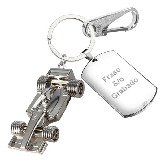 Soku Llavero Personalizado Inoxidable Auto Carrera Piloto