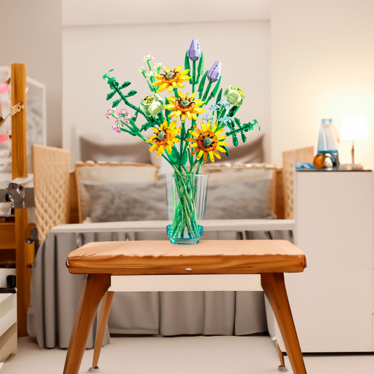 Soku Girsasol Eterno Bloques Flores Decorativa Premium