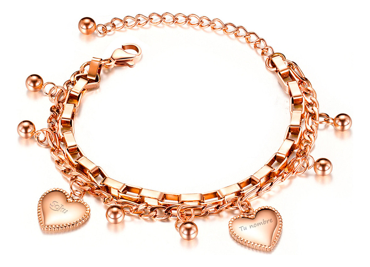 Soku Pulsera Personalizada Cadena Acero Inoxidable Dura Vida