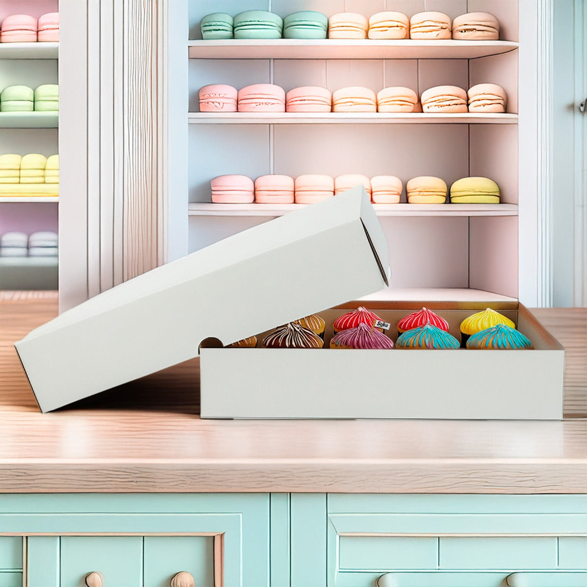 25 Caja Regalo Tapa Organiza Exhibicion Envíos Blanca