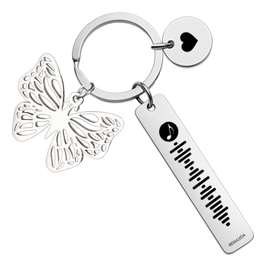 Llavero Personalizado Spoti Cancion Mariposa Inoxidable