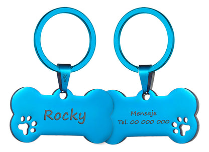 Soku Placa Personalizada Perro Huella Gato Tag Inoxidable