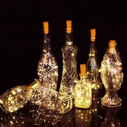 3x Soku Serie Luces Decoración 20 Leds P/botella Vino Corcho