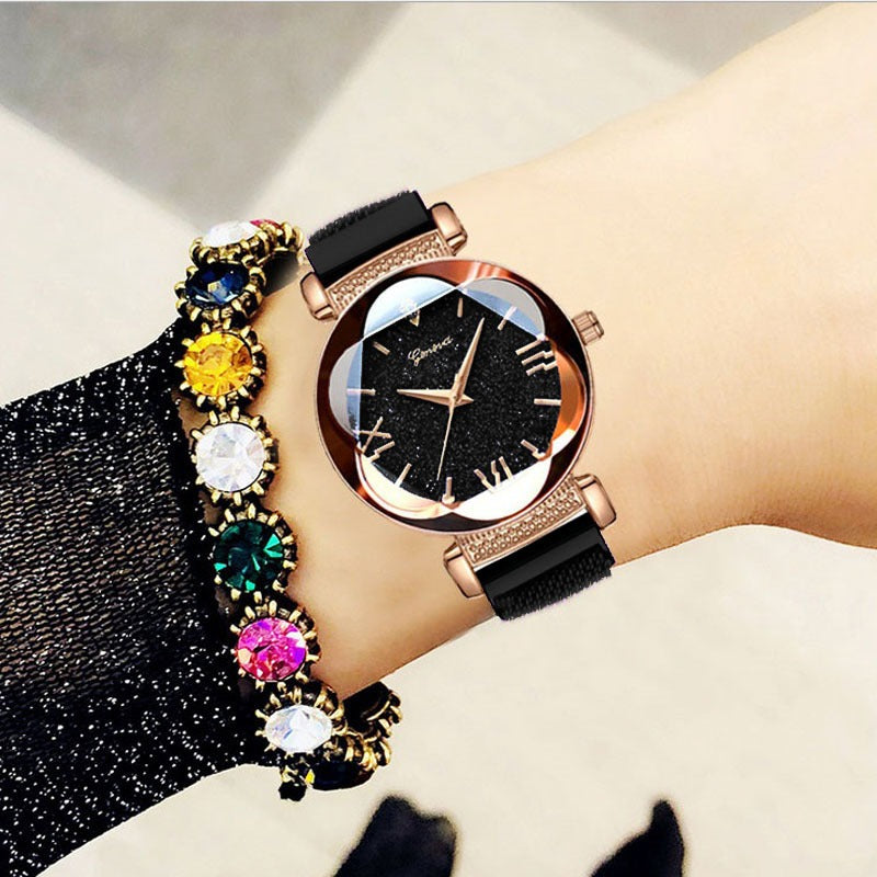 10 Relojes Mayoreo Iman Mujer Metal Magneto Brilla Noche
