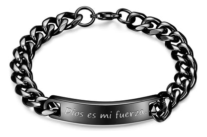 Pulsera Esclava Personalizada Mensaje Inoxidable Rexmoda