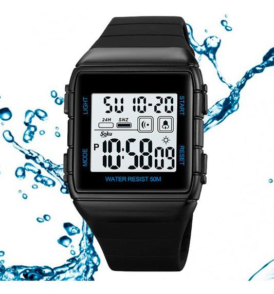 Soku Reloj Digital Deportivo Impermeable Alarma Cronometro