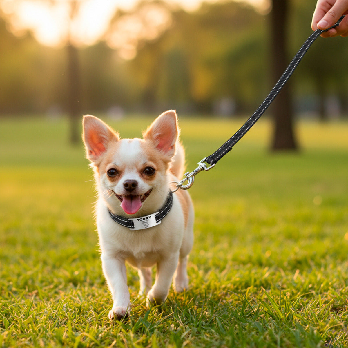 Soku Collar Raza Chica Personalizado Correa Perro Gato Masco