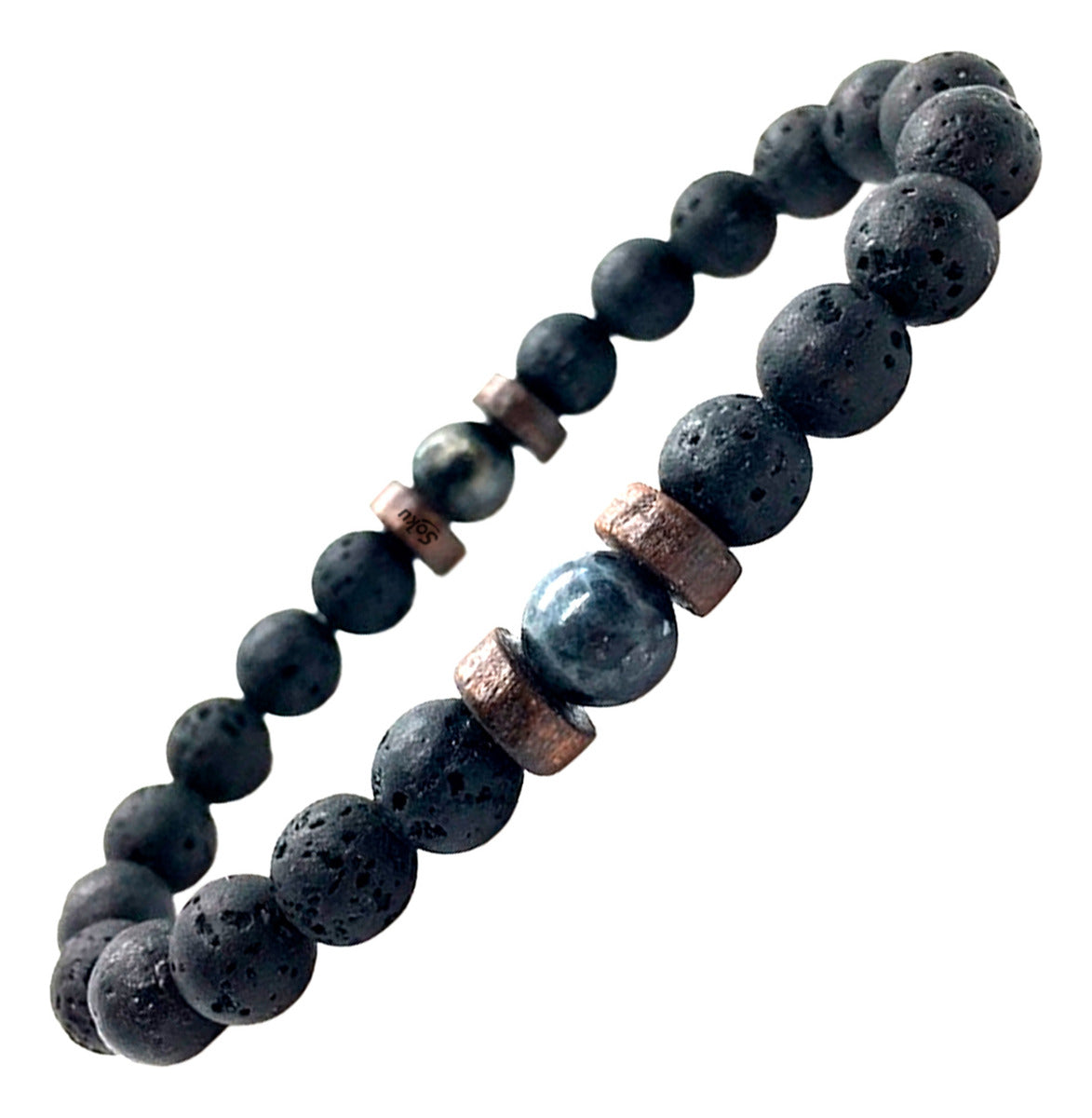 Soku Pulsera Piedra Eterna Lava Equilibrio Natural Estilo