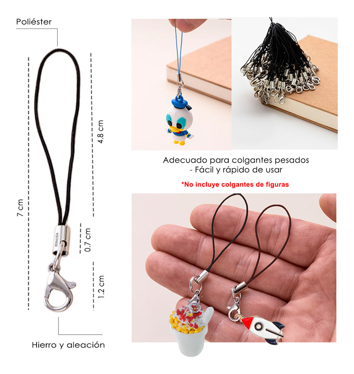 30 Cordones De Broche Langosta Llaveros Y Colgantes