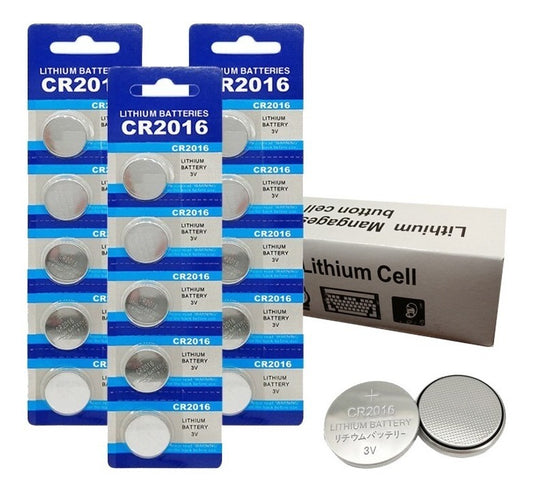 Caja 100 Pilas Boton Baterías Litio Reloj Blister Cr2016