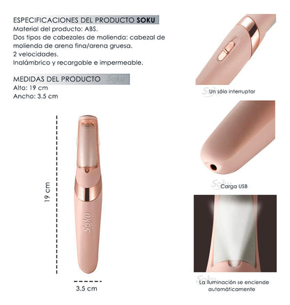 Soku Exfoliador Eléctrico Pedicura Rodillo Comodo Duradero