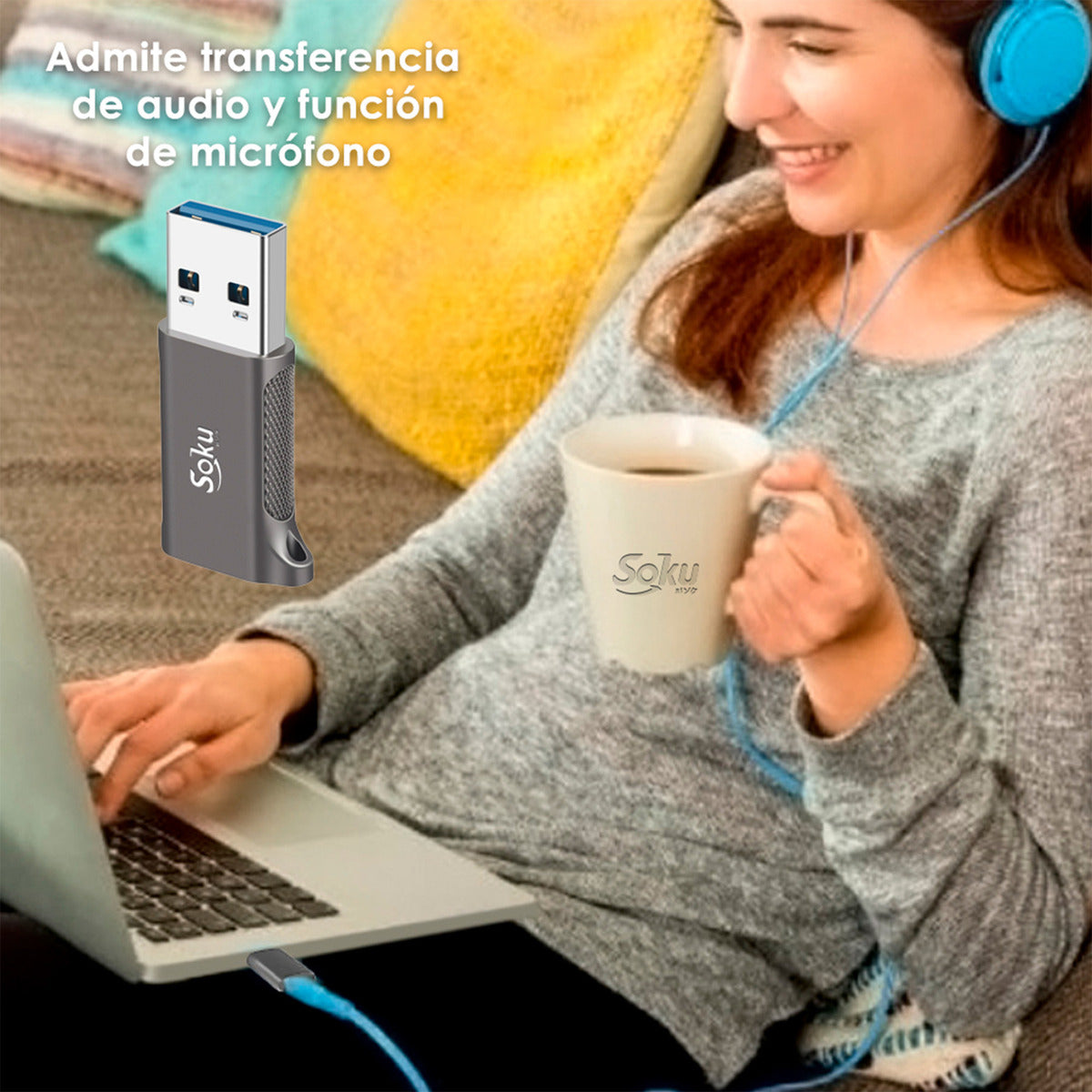 Soku Usb3.2 Tipo C Hembra A Usb Macho Adaptador 10gbps