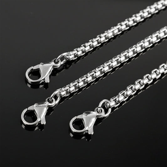 5x Cadenas Acero Inoxidable Bola Estilo Militar