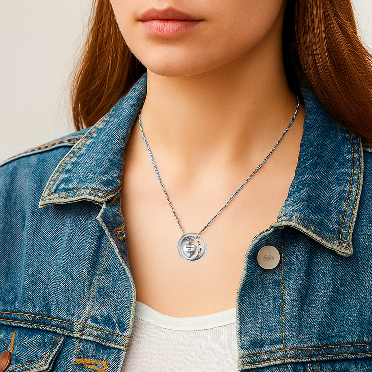 Soku Dije Corazón Anillo Eterno Relicario Ceniza Urna Inoxi