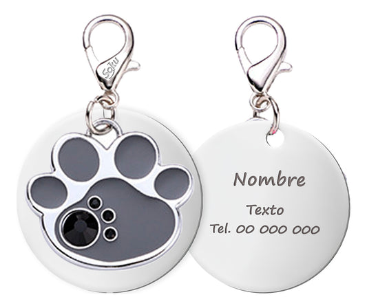 Soku Placa Personalizada Perro Gato Huella Cristal Premium+