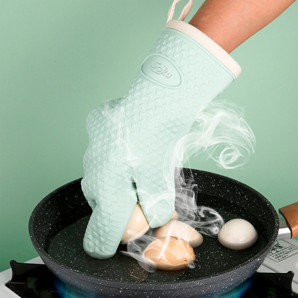 Soku Guantes Antideslizantes Silicona Horno Térmico Agarre