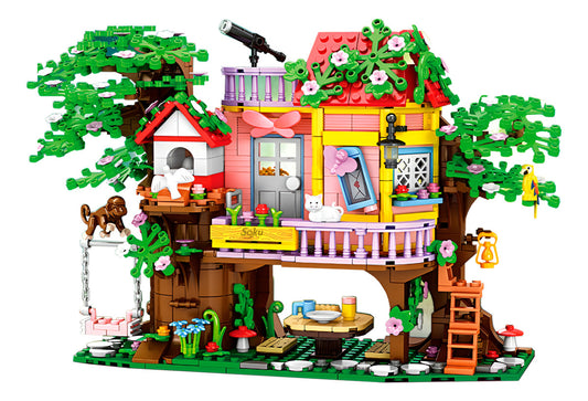 Soku Casa Del Arbol Mesa Gato Telescopio Bloques Niñas 6+