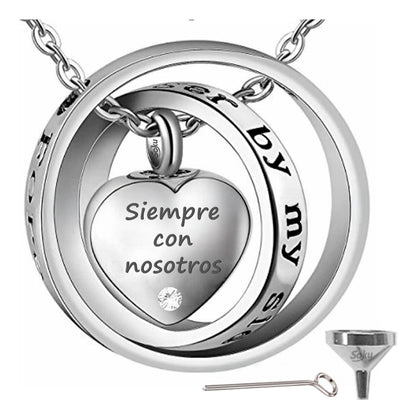 Soku Dije Corazón Anillo Eterno Relicario Ceniza Urna Inoxi