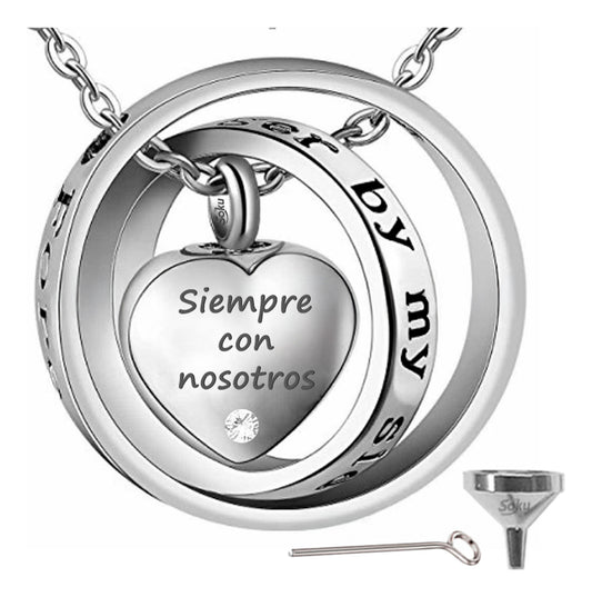 Soku Dije Corazón Anillo Eterno Relicario Ceniza Urna Inoxi