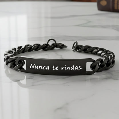 Pulsera Esclava Personalizada Mensaje Inoxidable Rexmoda