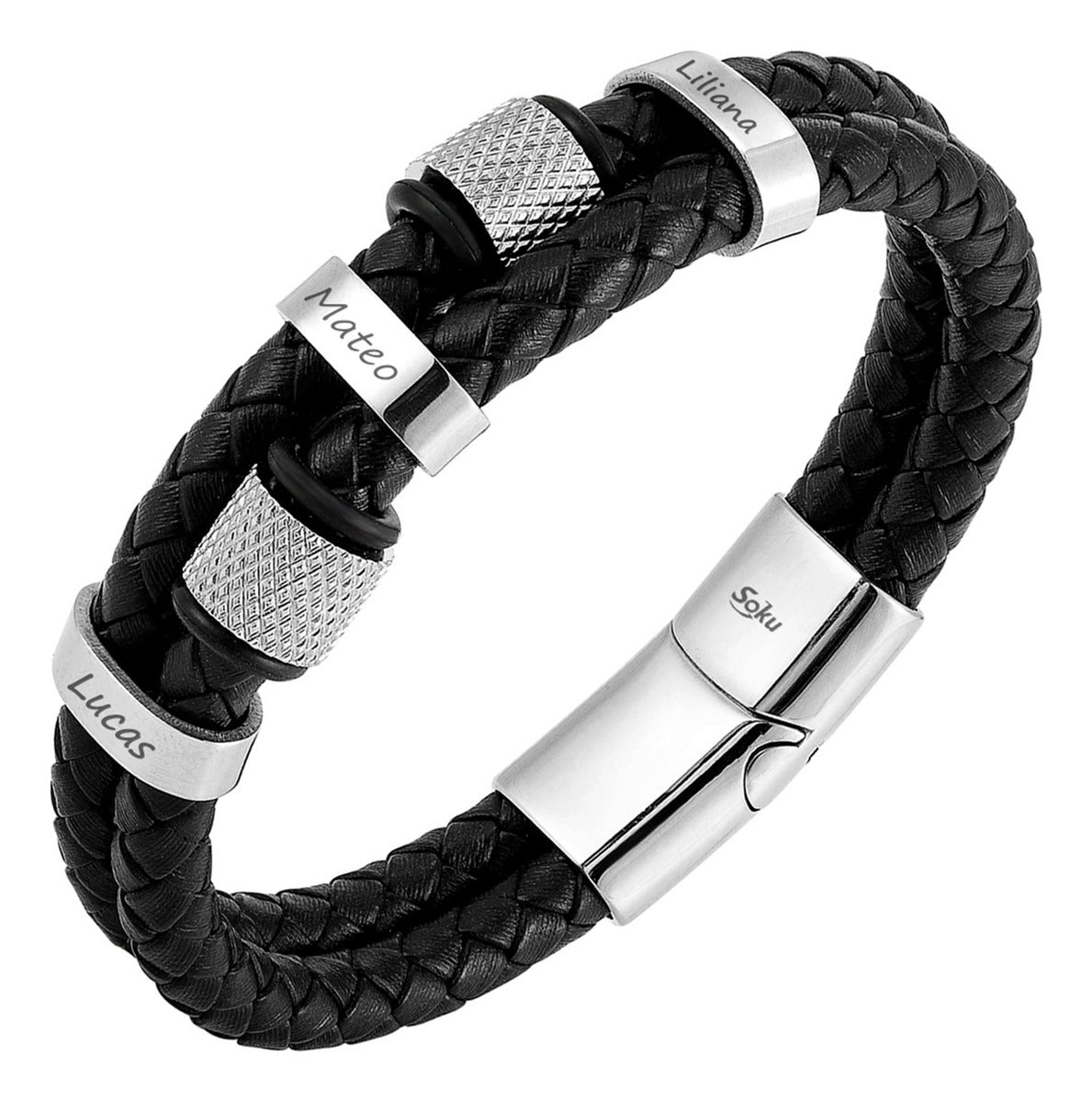 Soku Pulsera Personalizada Micro Piel Inoxidable Titanio