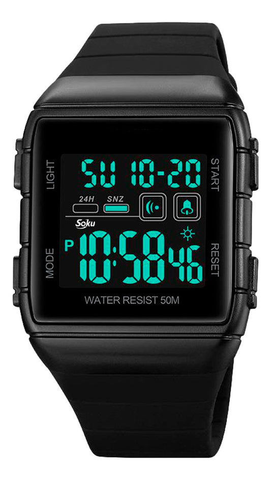Soku Reloj Digital Deportivo Impermeable Alarma Cronometro