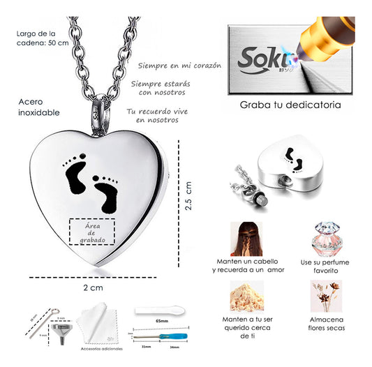 Soku Dije Personalizado Relicario Amor Eterno Cora Huellitas