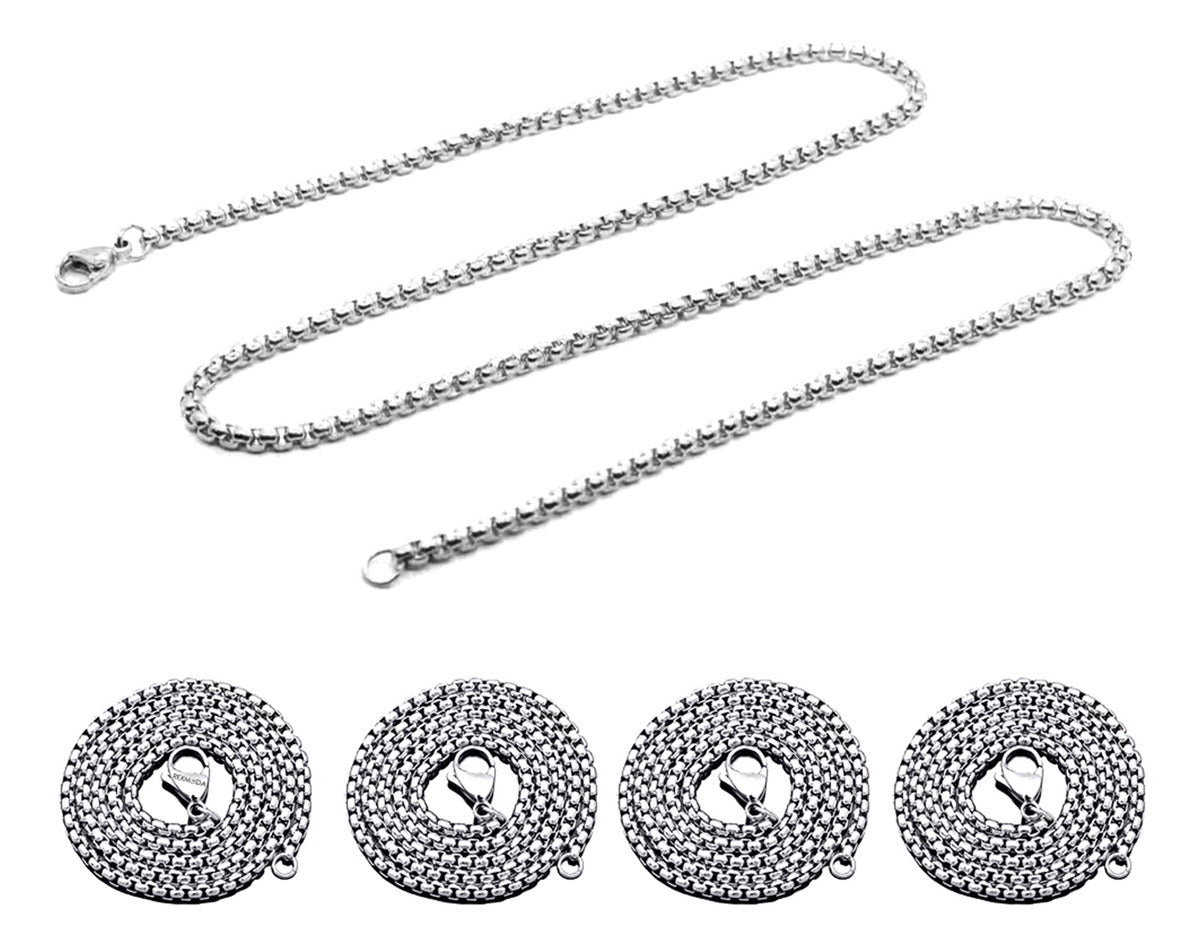 5x Cadenas Acero Inoxidable Bola Estilo Militar