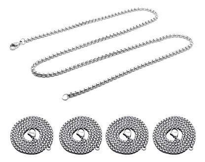 5x Cadenas Acero Inoxidable Bola Estilo Militar