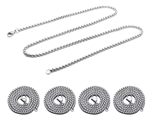 5x Cadenas Acero Inoxidable Bola Estilo Militar