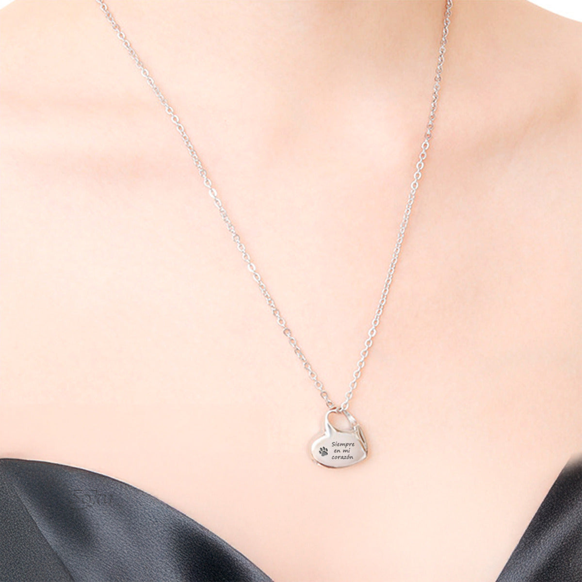 Soku Dije Relicario Corazón Personalizado Acero Inoxidable