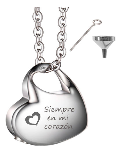 Soku Dije Relicario Corazón Personalizado Acero Inoxidable