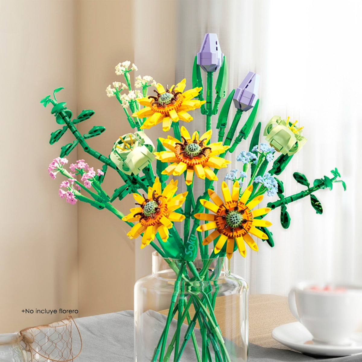 Soku Girsasol Eterno Bloques Flores Decorativa Premium