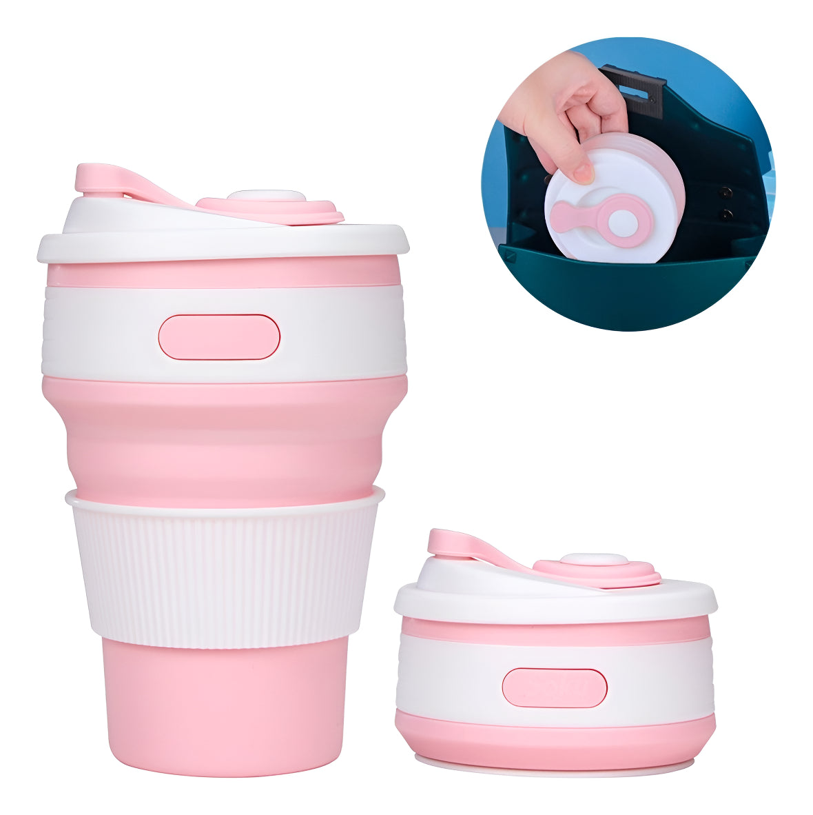 Vaso Termico Plegable Portable Cafe Hermetico Certificado