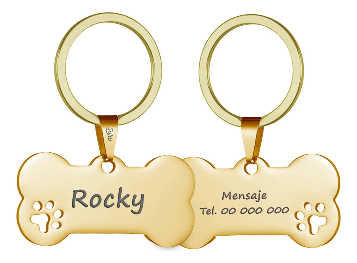 Soku Placa Personalizada Perro Huella Gato Tag Inoxidable