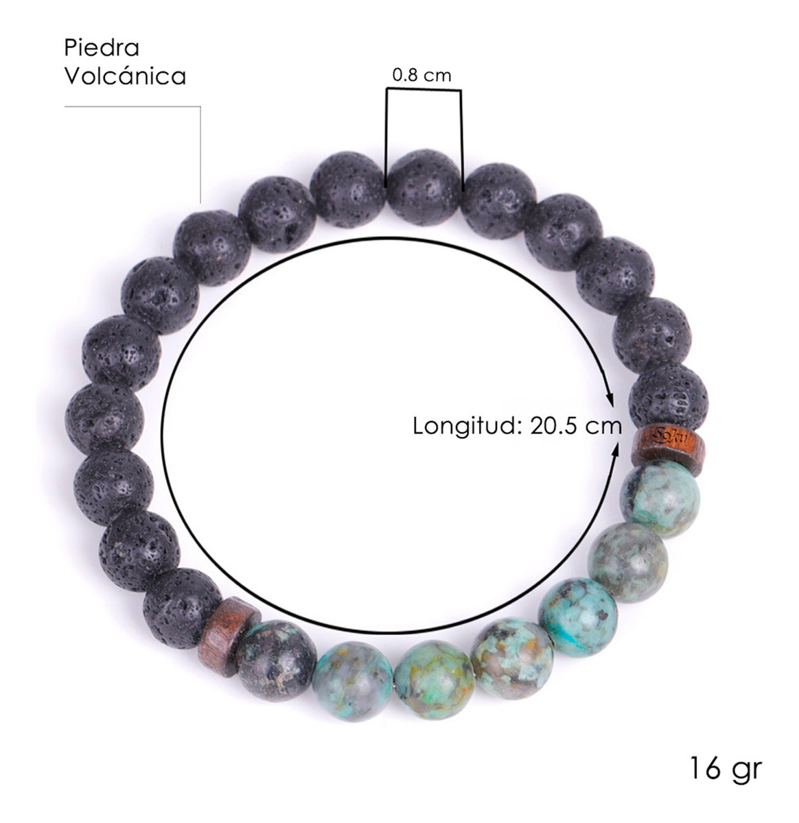 Pulsera De Los 7 Chakras Ajustable Cuarzos Meditación Yoga