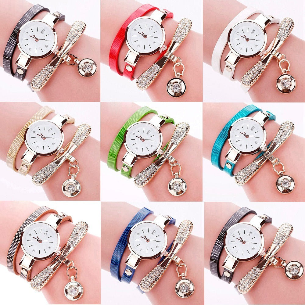 5 Relojes Mujer Mayoreo Brazalete Zafiro Dama Pulsera Lote