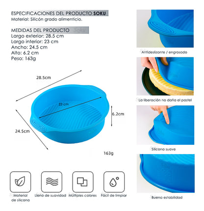 Soku Molde Silicón Circular Freidora De Aire Antiadherente