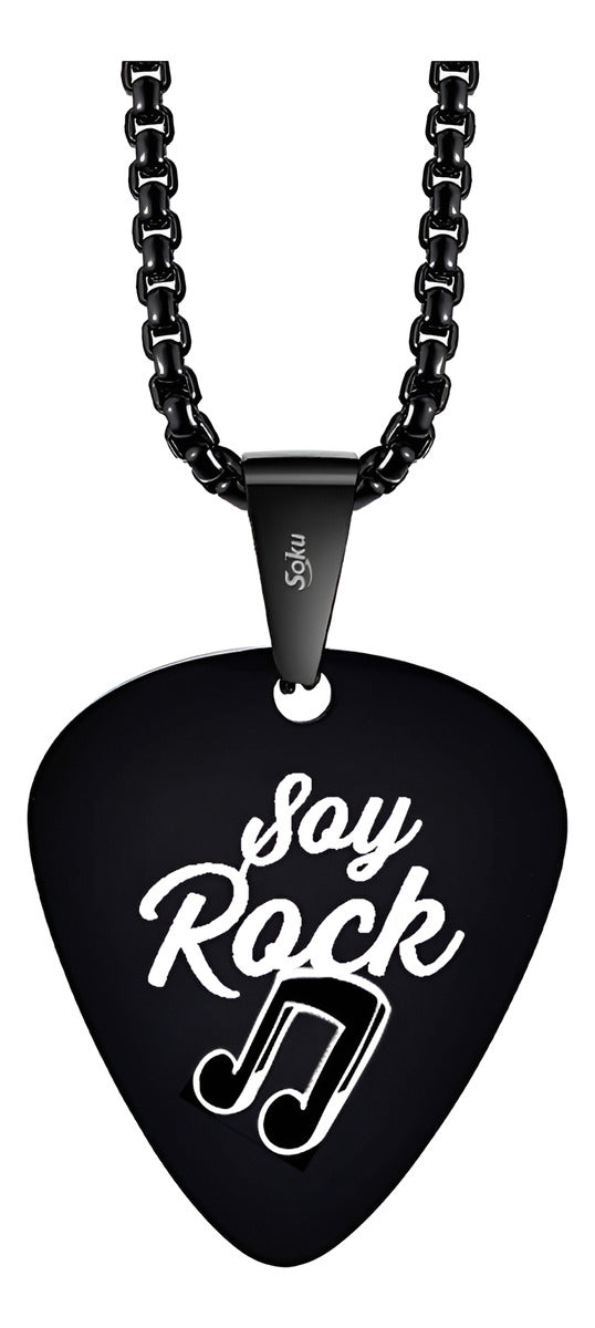 Collar Con Dije Colgante De Púa De Guitarra