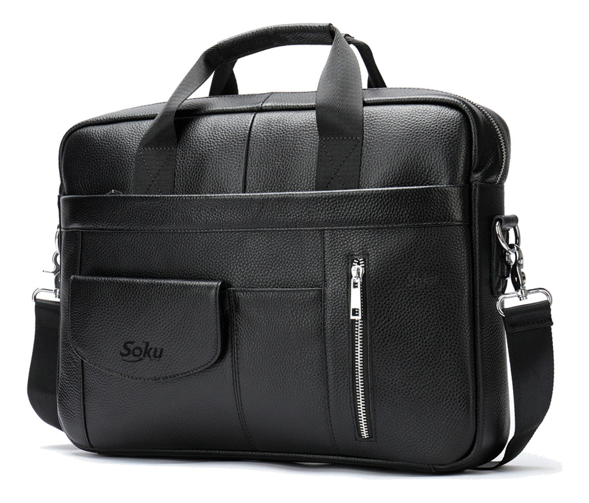 Portafolio Para Mac Laptop Pro Piel Genuina Calidad Soku