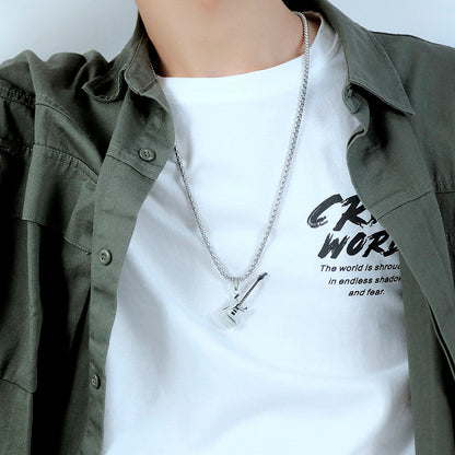 Soku Collar Personalizada Guitarra Música Acero Titanio