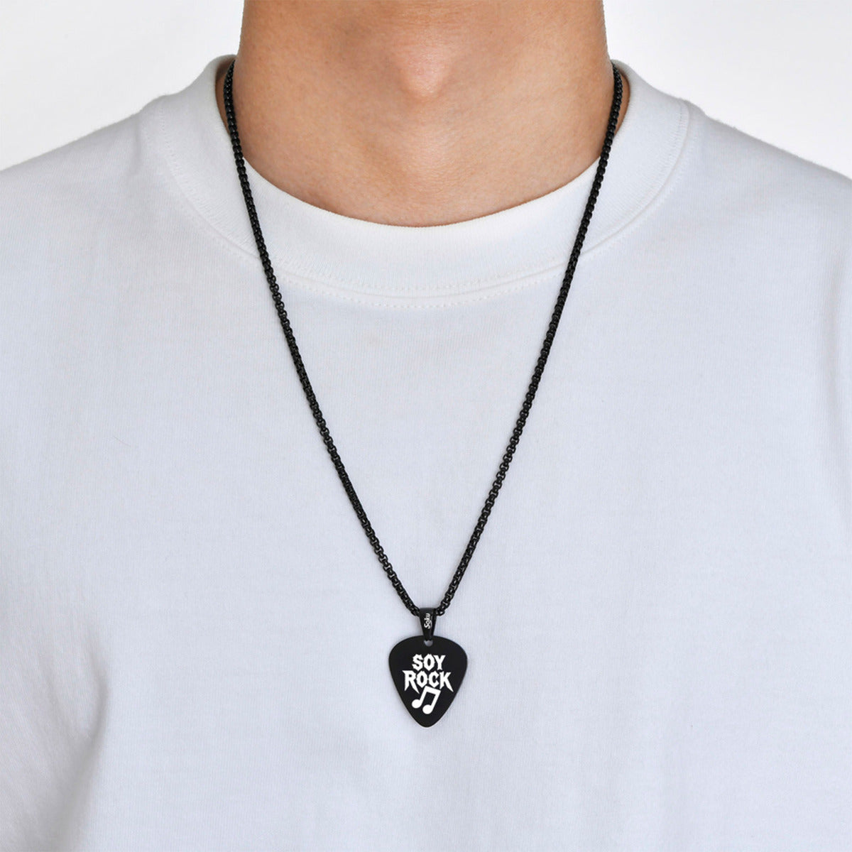 Collar Con Dije Colgante De Púa De Guitarra