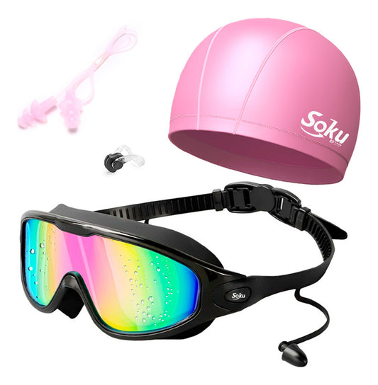 Soku Kit Gafas Natación Profesional Polarizada Uv Gorra