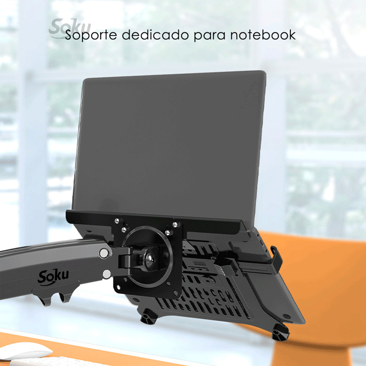 Soku Base Doble Monitor Grande 12kg Lap Ergonomico Dura Vida