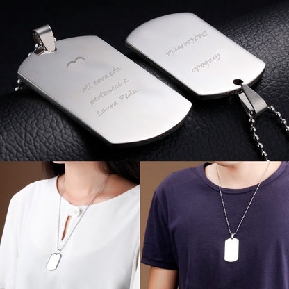 2 Placas Personalizadas Pareja Acero Inoxidable Firme
