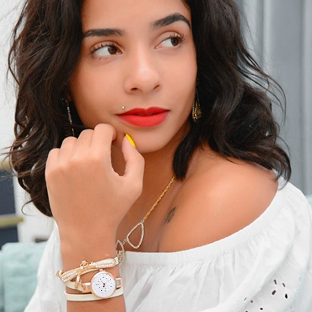 5 Relojes Mujer Mayoreo Brazalete Zafiro Dama Pulsera Lote