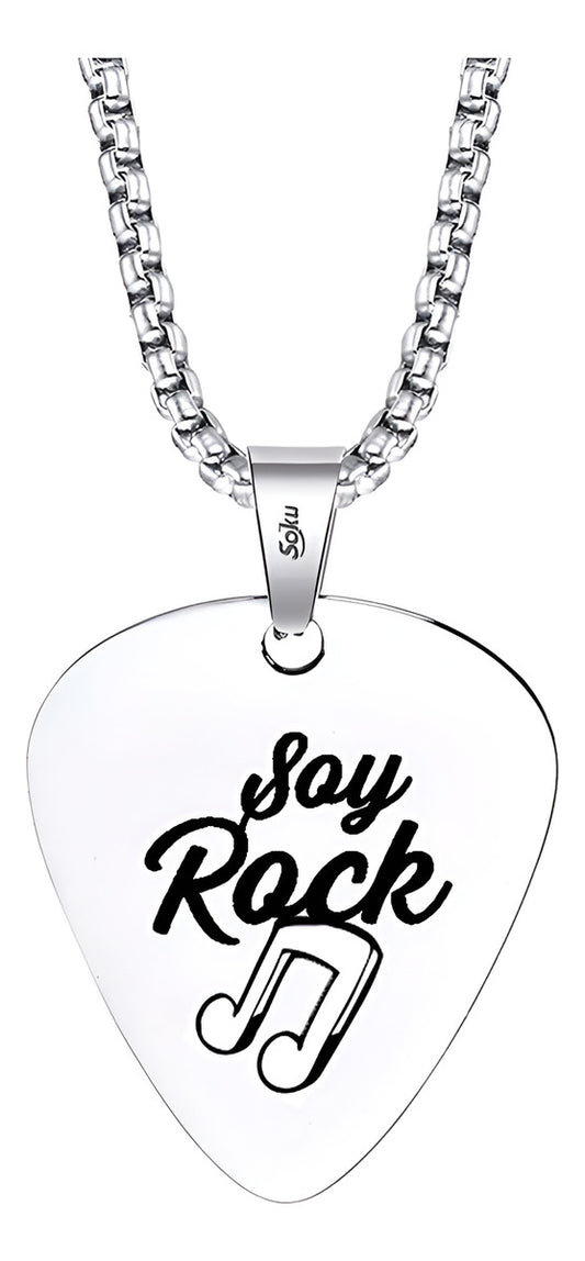 Soku Collar Dije Personalizado Colgante Púa Guitarra