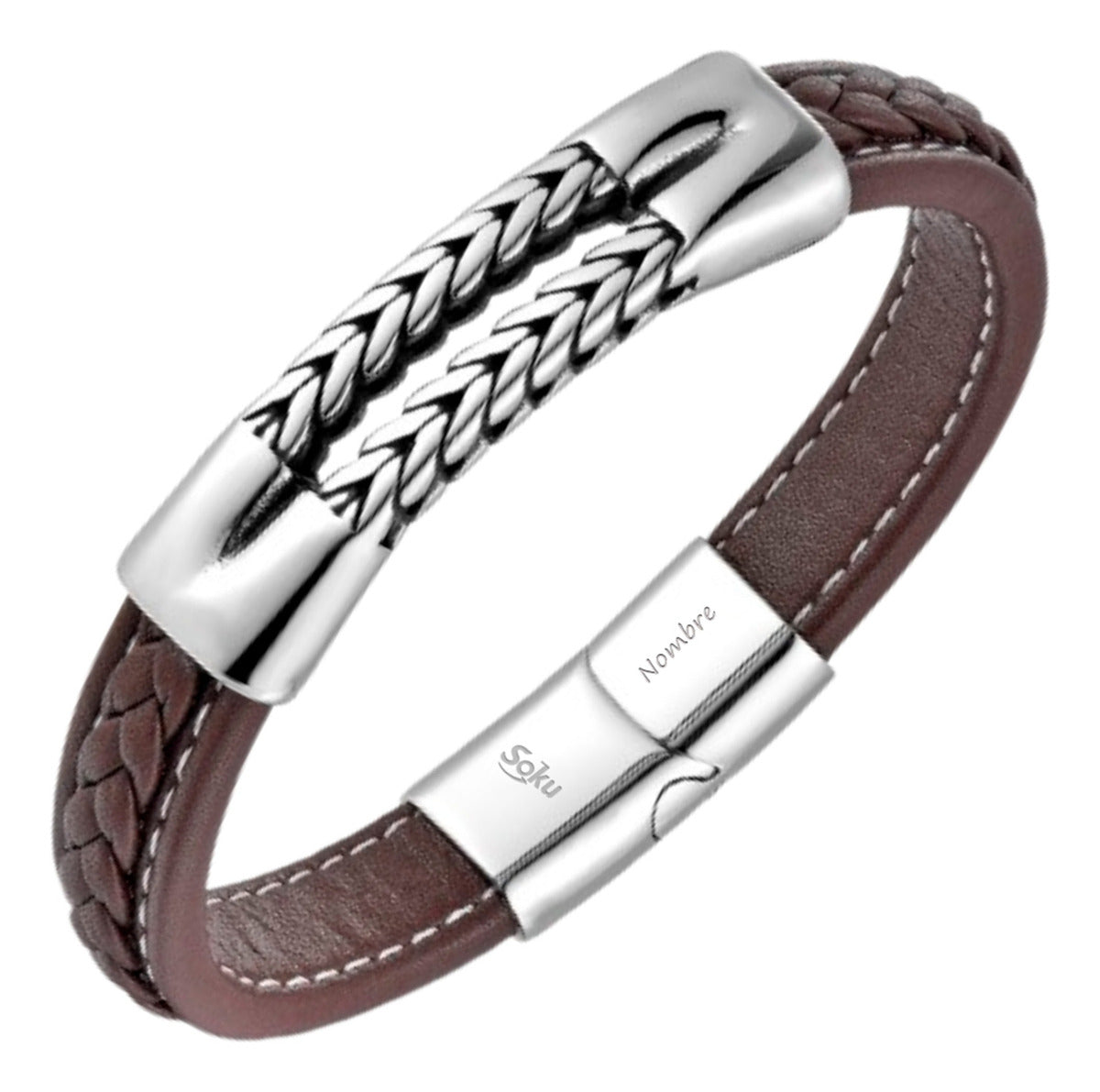 Soku Pulsera Personalizada Dragon King Inoxidable Micro Piel