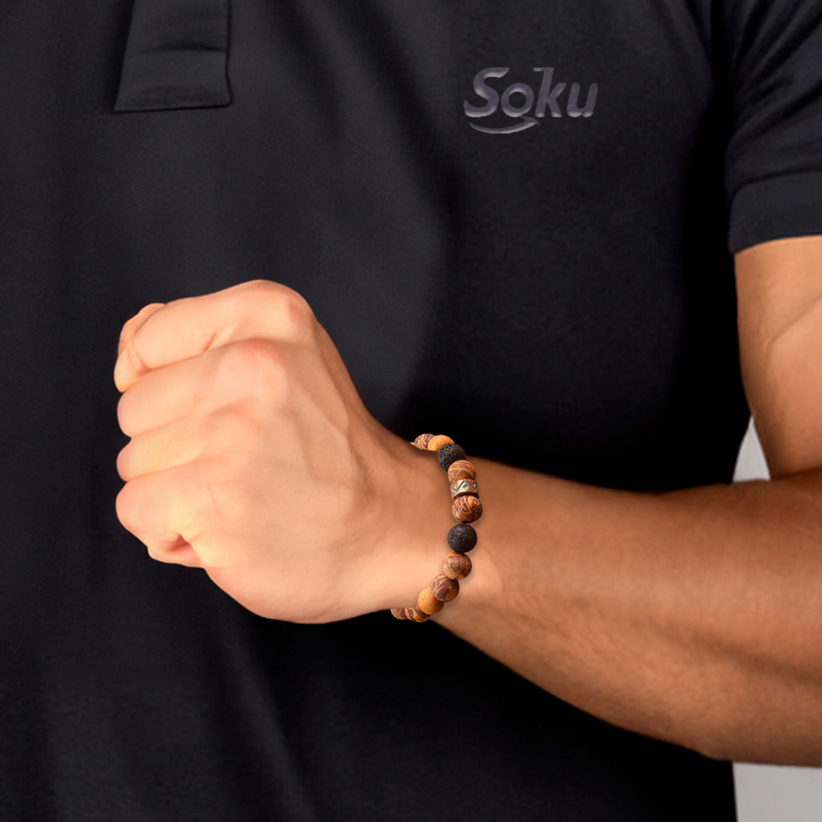 Soku Pulsera De Pesas Piedra Natural Energía Poder